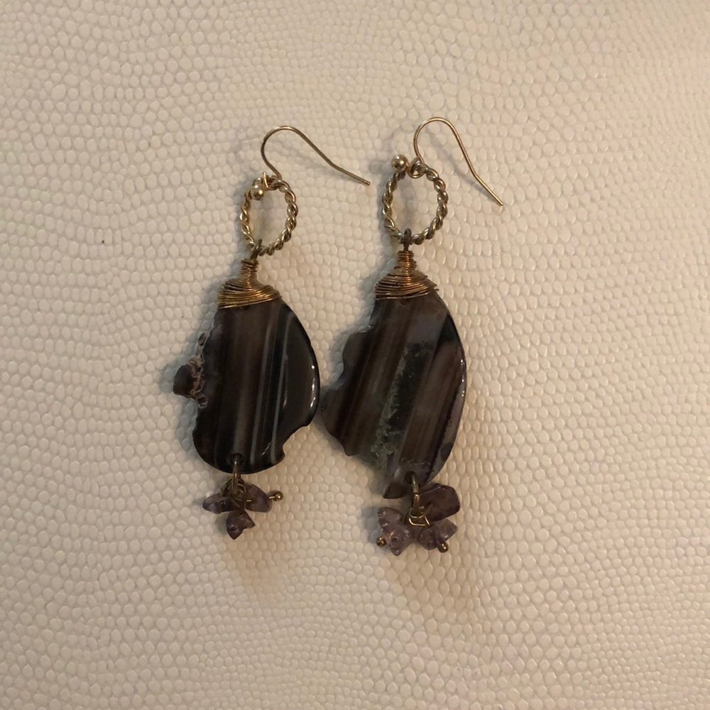 Agate earrings